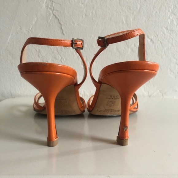 Jimmy Choo Strappy Orange Sandals Heels - Picture 4 of 8